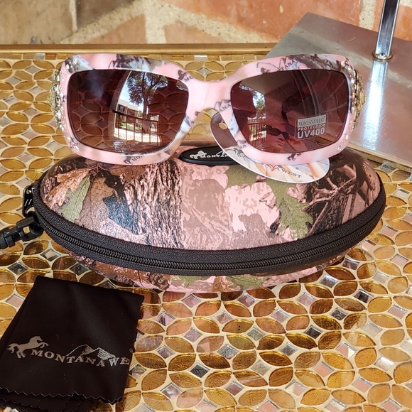 Montana West Camo Diamond Floral Concho Sunglasses - Picture 2 of 5